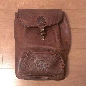 Roots large leather backpack.